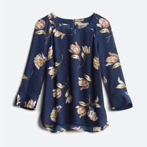 Daniel Rainn Jinnie Zipper Detail Blouse. Medium Petite.